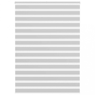 Jaluzea tip zebra gri deschis lățime țesătură 150,9cm poliester foto