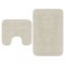 Set covorașe baie, 2 piese, alb, textil