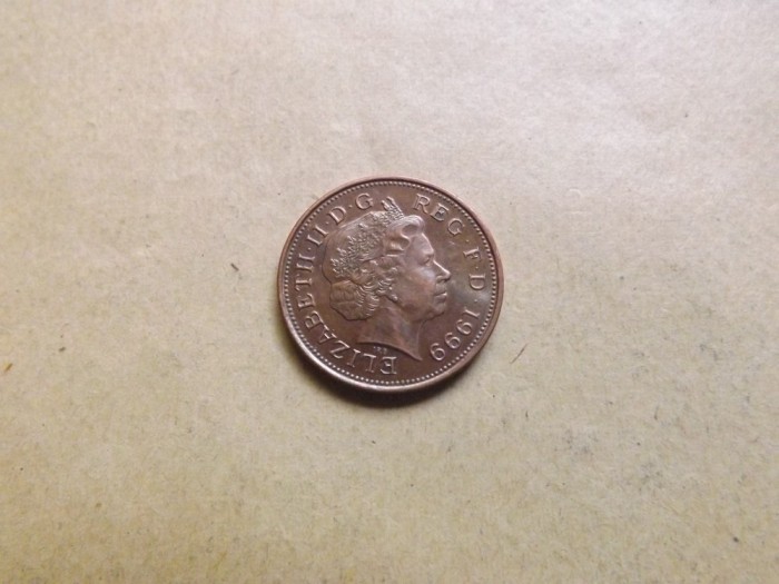 Marea Britanie / Anglia 2 Pence 1999 (magnetica)