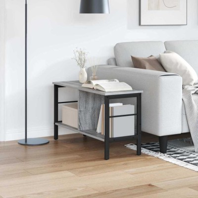 vidaXL Raft pentru cărți Gri Sonoma 82 x 32 x 47 cm Lemn compozit 884003 foto