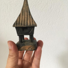 * Casuta de lemn veche, pagoda, vintage, 10 cm inaltime, deosebita