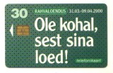 bnk card Cartele telefonice - Estonia - Population Census -Col:ET0124B
