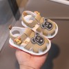Sandalute crem cu piuitoare - Ursulet LC (Marime Disponibila: Marimea 21), Superbaby