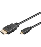 Cablu HDMI 2.0 - micro HDMI 3m 4K Ultra HD 2160p 60Hz negru Goobay 53786