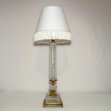 Veioza accent &icirc;naltă, Art Deco, cristal, bronz aurit, vintage