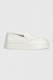 Vagabond Shoemakers mocasini de piele STACY culoarea alb, cu platforma, 5522.101.01