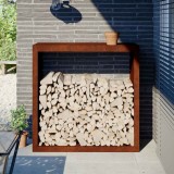 vidaXL Suport pentru lemne de foc 100x40x100 cm Oțel pentru intemperii 850974
