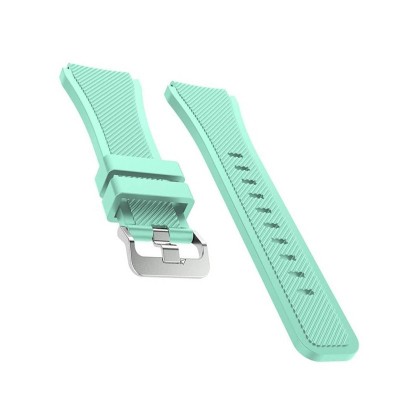 Curea silicon compatibila Samsung Galaxy Watch3, 45mm, telescoape Quick Release, 22mm, Verde foto