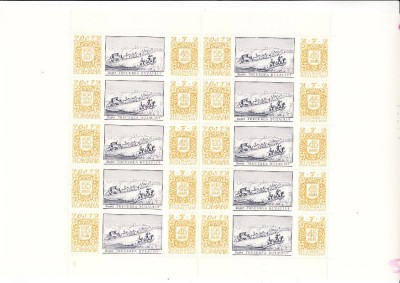 M1 NS - 1967 - Ziua marcii postale romanesti - coala foto