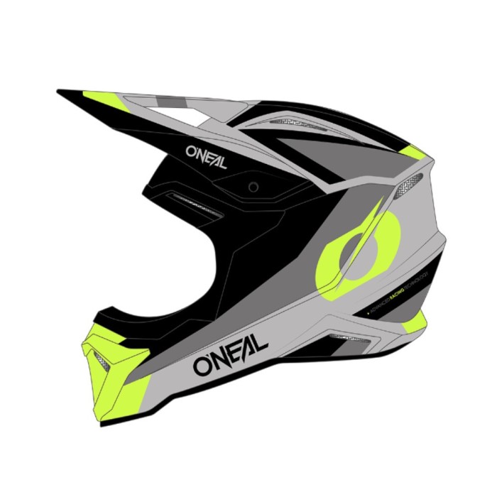 Casca cross copii O&#039;Neal 1SRS gri/galben fluorescent