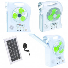 Kit Solar Lampa LED 1W, Neon, Ventilator, Radio, SD si USB YJ5865FSYKT foto