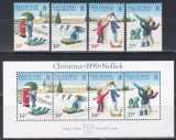Isle of Man 1990 - Crăciun, Serie + Colita, MNH