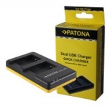 PATONA Dual Quick-Charger pentru Canon NB-13L PowerShot G5 X G5X G7 X G7 X Mark II G7X G9 X G9X incl. Cablu micro-USBCanon-1917