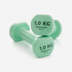 Gantere Fitness 1 kg x 2 Verde