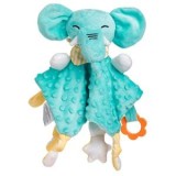 Păturică de alint cu jucărie de dentiție, Verde Elefant, CMCLASS