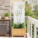 vidaXL Ecran de intimitate pentru grădină Traforaj Alb 50 x 140 cm