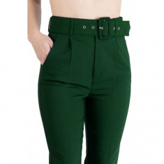 Pantaloni Dama Eleganti Verde Carol Premium foto