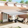 Copertină Manual Antracit 4 &times; 3,5 m Metal