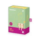Cumpara ieftin Cupa menstruala, Satisfyer Feel Secure, culoare galben, 1 cutie x 2 buc