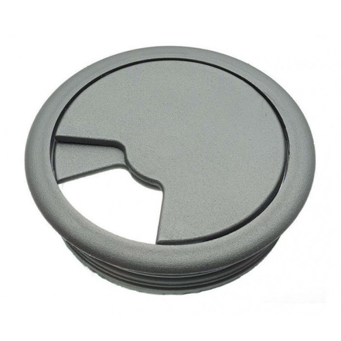 Doza birou pentru trecere cabluri, &Oslash; 60 mm, gri, 10 buc / set