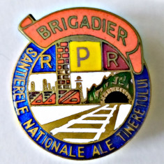 INSIGNA FRUNTAS BRIGADIER RPR SANTIERELE NATIONALE ALE TINERETULUI