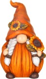 Decoratiune pitic de toamna cu floarea-soarelui, magnezie, 38 cm