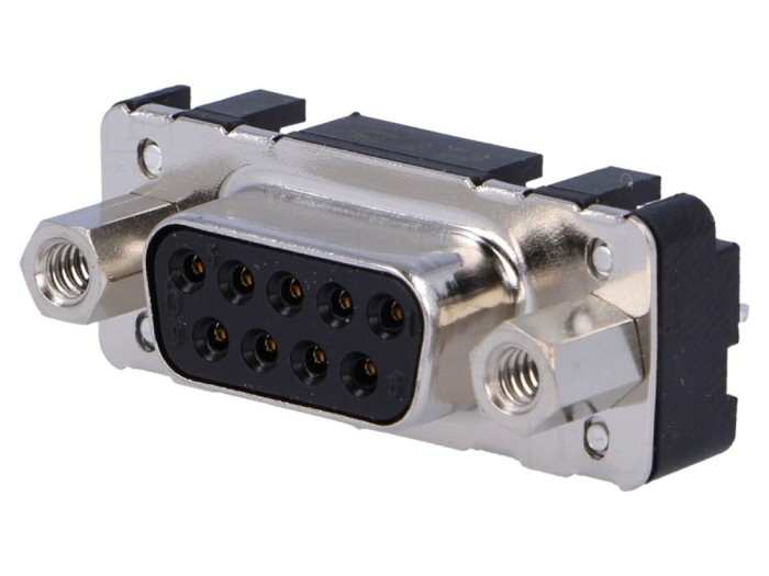 Conector D-Sub 9-Pin mamă drept THT