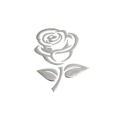 Abtibild &amp;quot;Trandafir&amp;quot; culoare Argintiu Cod:DZ-35 foto