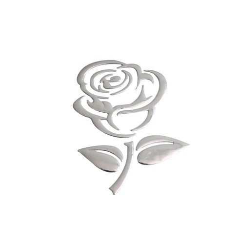 Abtibild &quot;Trandafir&quot; culoare Argintiu Cod:DZ-35