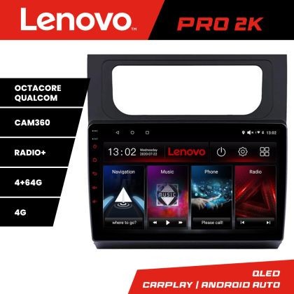 Navigatie VW Touran 2010-2016 Lenovo Kit-touran3 8 core QLED 2K 4+64 360 Android Waze USB Navigatie Internet Youtube Radio CarStore Technology