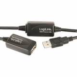 Cablu de conectare LogiLink, USB 2.0, 5m, Negru