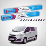 Cumpara ieftin Ștergătoare Ford Transit Custom Gen I V362 Van 1-Door 2012-prezent | Set Față Flat Premium &ndash; TeamCar&reg;