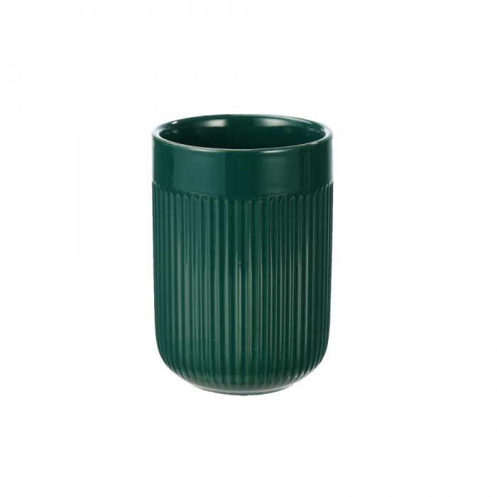 Suport pentru periute dinti, verde, din ceramica, Sepio