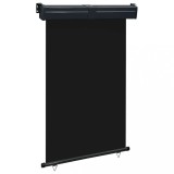 Copertină laterală de balcon, negru, 125 x 250 cm