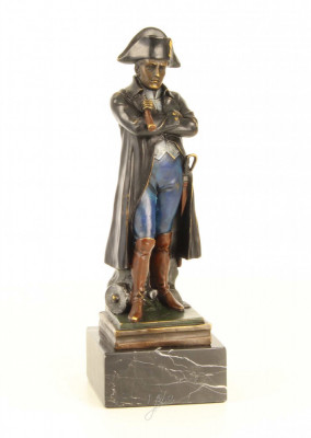 Napoleon colorat-statueta din bronz pe un soclu din marmura BG-27 foto