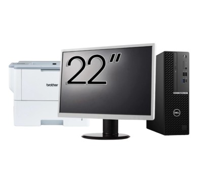 Pachet Calculator Second Hand DELL OptiPlex 5080 SFF, Intel Core i5-10500 3.10 - 4.50GHz, 8GB DDR4, 256GB SSD + Monitor 22&amp;amp;quot; + Imprimanta Brother foto