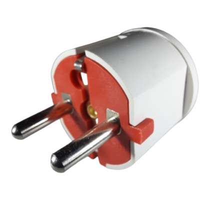 Stecher fisa cu contact de protectie 16A 250V intrare 90 grade pentru consumatori casnici foto