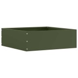 vidaXL Margine pentru gazon Verde măsliniu 40 x 40 x 13 cm Oțel 874708