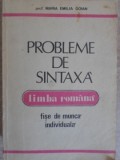 PROBLEME DE SINTAXA LIMBA ROMANA. FISE DE MUNCA INDIVIDUALA-MARIA EMILIA GOIAN-105155