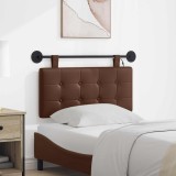 vidaXL Tăblie de pat suspendată Cu lumină LED Maro Piele artificială 3424379