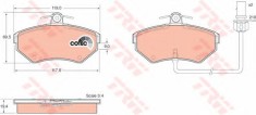 Set placute frana,frana disc SEAT EXEO (3R2) (2008 - 2016) TRW GDB1366