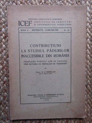 CONTRIBUTIUNI LA STUDIUL PADURILOR INACCESIBILE DIN ROMANIA - SBURLAN foto