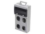 Carcasă gri pentru aparatură modulară BLOCK