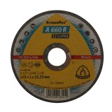 Disc debitare inox si otel, Klingspor A 660 R Supra, 115 x 22.23 x 1 mm