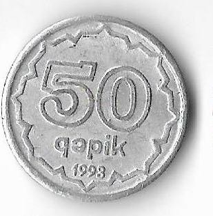 Moneda 50 qapik 1992 - Azerbaijan foto