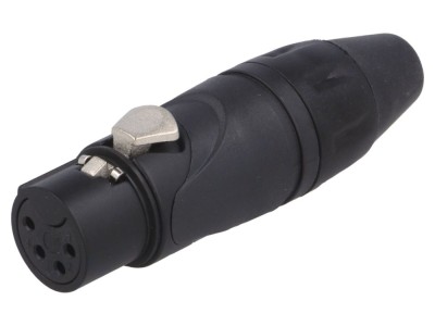 Conector XLR mamă 4 pini drept foto