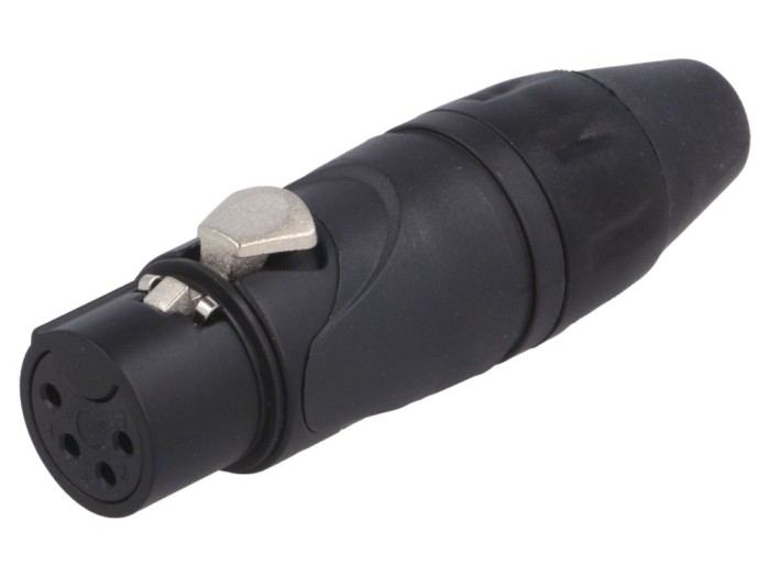 Conector XLR mamă 4 pini drept