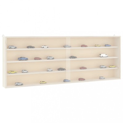 vidaXL Vitrina de colecție din lemn cu uși 100x8,5x37 cm 4017388 foto
