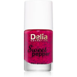 Delia Cosmetics Sweet Pepper Black Particles lac de unghii culoare 05 Raspberry 11 ml