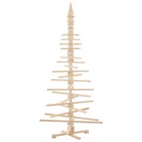 Cumpara ieftin Brad de Craciun din lemn decorativ, 210 cm, lemn de pin masiv